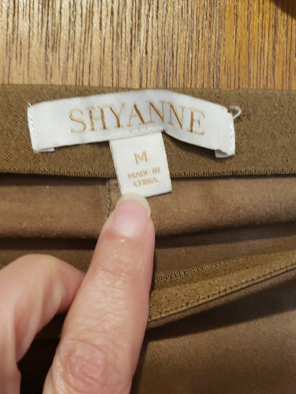 New Shyanne Brown Suede-Feel Flare Pants With Studs - Picture 4 of 7